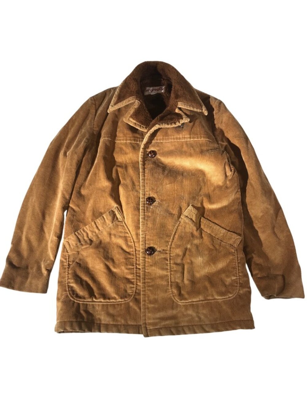 Vintage 1970's McGregor Men's Tan Corduroy Chore Jacket Size 40L